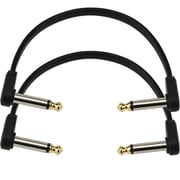 PlanetWaves by D'Addario パッチケーブル(シールドケーブル) 2本セット (15cm L-L) PW-FPRR-206 6inch Twin Pack