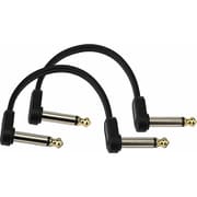 PlanetWaves by D'Addario パッチケーブル(シールドケーブル) 2本セット (10cm L-L クランク) PW-FPRR-204OS 4inch Twin Pack