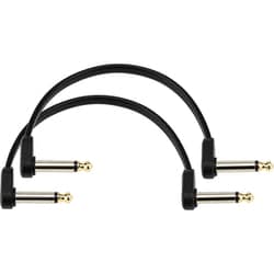 PlanetWaves by D'Addario パッチケーブル（シールドケーブル） 2本セット （15cm L-L クランク） PW-FPRR-206OS 6inch Twin Pack
