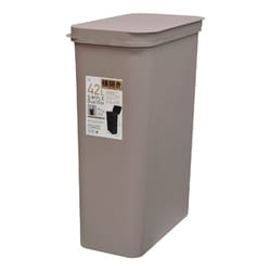 ゴミ箱 SIMPLE DUST BOX 42リットル 横開き 棚下 カウンター下にも置ける グレージュ 日本製 KM-606