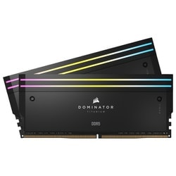 DOMINATOR TITANIUM RGB DDR5 UDIMM 96GB （48GB×2） DDR5-6400 （PC5-51200） CL32/1.4V XMP3.0 Black CMP96GX5M2B6400C32