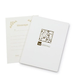 写真台紙 WEDDING Lサイズ 2面タテ ホワイト （メッセージカード付き） PHWD-L2TWT