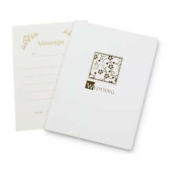 写真台紙 WEDDING 2Lサイズ 2面タテ ホワイト （メッセージカード付き） PHWD-2L2TWT