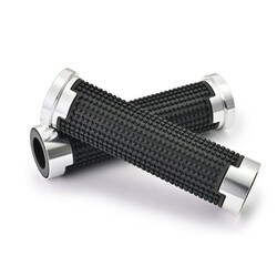 38519 [GRIPPY GRIP GG-D-AL-CROSS（全長125mm）（φ22.2ハンドル用）エンド貫通 カラー：シルバー]