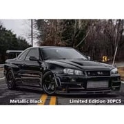 MH1201MB 1/12 日産 スカイライン GT-R R34 Z-tune nismo ディスプレイエンジン付属 メタリックブラック [レジンキャストミニカー]