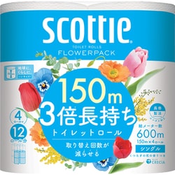 スコッティ フラワーパック 3倍長持ち4ロール（シングル）