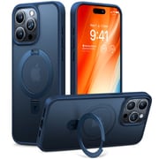 X00FX0855 UPRO Ostand MatteCase 15Pro NavyBl [iPhone 15 Pro用ケース Navy Blue]