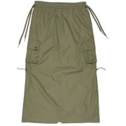 smoAmeldskaMkha [Mesh layered double sided skirt M カーキ]