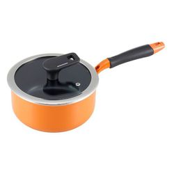 片手鍋 18cm ソースパン ガス火専用 オレンジ 耐摩耗性300万回 ベストウェア レジスタンス ND-6272