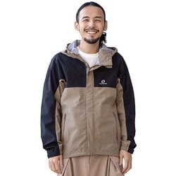 M'S コンバットレインジャケット MEN'S COMBAT RAIN JACKET ODJ95031 ベージュ×ブラック(256009) Lサイズ [アウトドア 防水ジャケット メンズ]