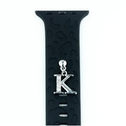 IQ-AWDECO2-SK [Apple Watch ワンポイントチャーム イニシャル シルバー（002） K]