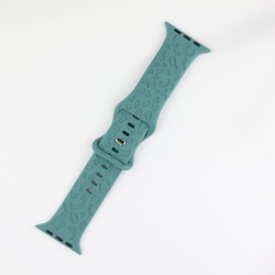 IQ-AW031B41-GR [Apple Watch 41/40/38mm レオパード シリコンバンド （031） グリーン]