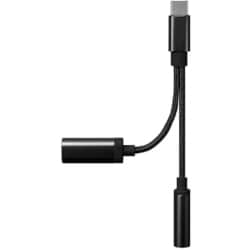 FYHCAP4BK [USB Type-C-イヤホン端子変換アダプタ充電機能付 【DACチップ搭載】 ブラック]
