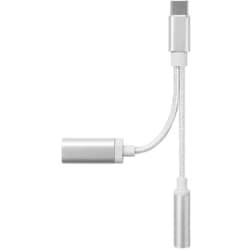 FYHCAP4SV [USB Type-C-イヤホン端子変換アダプタ充電機能付 【DACチップ搭載】 シルバー]
