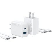 USB急速充電器 Anker Charger 20W with USB-C&USB-C ケーブル 1.5m USB PD(パワーデリバリー)対応 USB-C×1/USB-A×1 2台同時充電可能 ホワイト B2348122