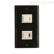 790322 [GORIKI ISLAND（ゴーリキアイランド） スイッチプレ-ト PL 02 BK]