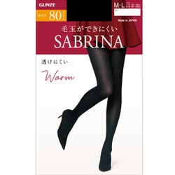 SABRINA（サブリナ） 毛玉がでにくい Warmタイツ 80デニール M～L ブラック SBW53M