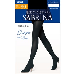 SABRINA（サブリナ） 毛玉がでにくい 着圧タイツ 80デニール L～LL ブラック SBW57L