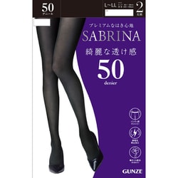 SABRINA（サブリナ） 50デニール タイツ 2足組 L～LL ブラック SBG12AY