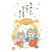 2024年お年玉ぽち袋 しめ縄飾り辰 3枚入 VR476