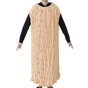 ワンピース毛布 くしゅくしゅ あったかブランケット 着る毛布 フリーサイズ ベージュ NM138488-96