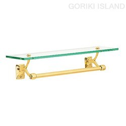 GORIKI ISLAND（ゴーリキアイランド） タオルバ-付 ガラスシェルフ 640711