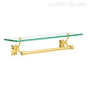 640711 [GORIKI ISLAND（ゴーリキアイランド） タオルバ-付 ガラスシェルフ]