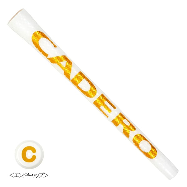 カデロ 2×2 PTG DUO AIR ホワイト/ゴールド Sサイズ/B無し [ゴルフ用グリップ]