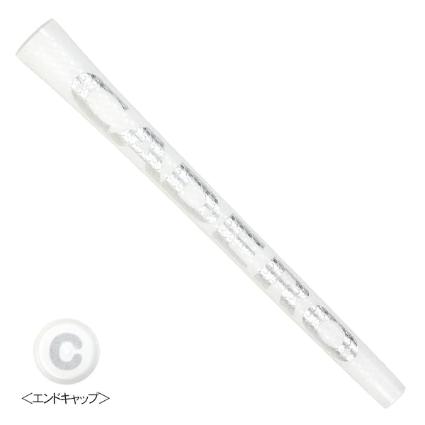 カデロ 2×2 PTG DUO UT ホワイト/シルバー Sサイズ/B有り [ゴルフ用グリップ]