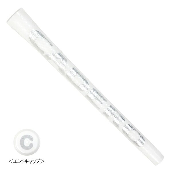 カデロ 2×2 PTG DUO UT ホワイト/シルバー Lサイズ/B無し [ゴルフ用グリップ]