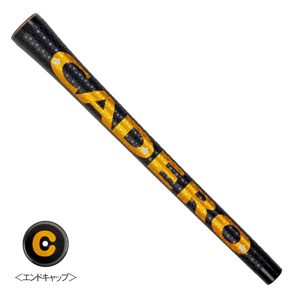 カデロ 2×2 PTG DUO UT ブラック/ゴールド Lサイズ/B有り [ゴルフ用グリップ]