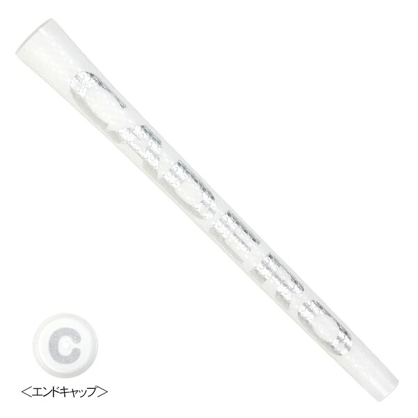 カデロ 2×2 PTG DUO UT ホワイト/シルバー Lサイズ/B有り [ゴルフ用グリップ]