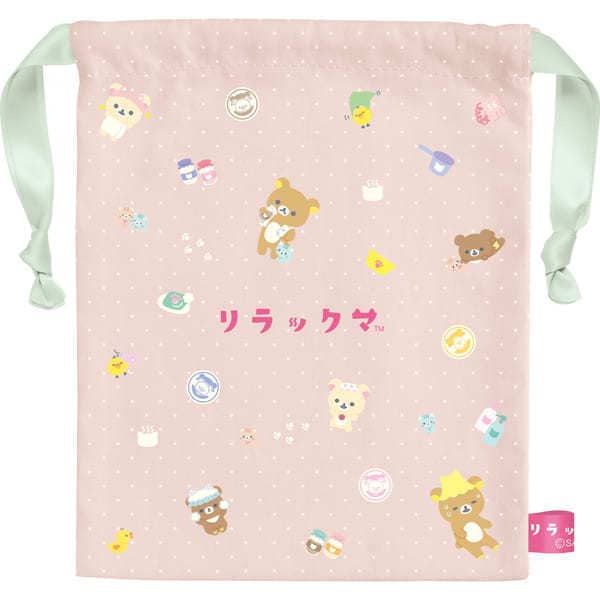 CA43201 リラックマ ねこねこの湯 巾着 [キャラクターグッズ]