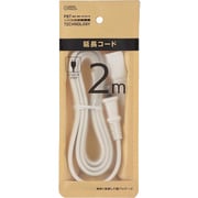 延長コード 1個口 2m ストレートプラグ ホワイト HS-T12EDLP22