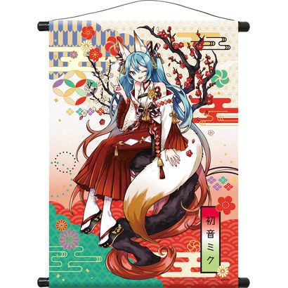初音ミク 百鬼夜行 タペストリー 妖狐 梅 [キャラクターグッズ]