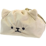Sabuムームー フェイス巾着 ベージュ みるくねこ PCA390500
