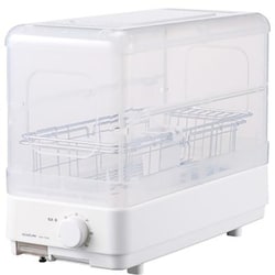 食器乾燥器 1人～2人用 温風乾燥 タイマー機能 スリム設計 折り畳めてコンパクト ホワイト KDE-7500/W