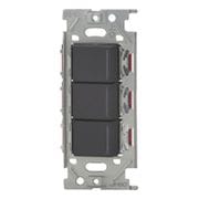 NKW03730-SB [NKシリーズ スイッチセット ガイド・チェックランプ付 トリプル 3路 ソフトブラック 1個入]