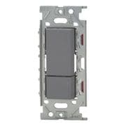 NKW02802-SG [NKシリーズ スイッチセット ガイド付/チェックランプ付 ダブル 3路（上ダブル（ガイド）/下トリプル（チェック）） リソッドグレー 1個入]