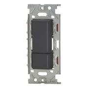 NKW02852-SB [NKシリーズ スイッチセット ガイド付/チェックランプ付 ダブル 3路（上ダブル（ガイド）/下トリプル（ガイド・チェック）） ソフトブラック 1個入]