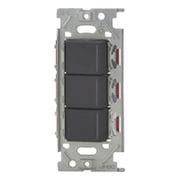 NKW03079-SB [NKシリーズ スイッチセット ガイド付/チェックランプ付 トリプル 3路（上ガイド/中チェック/下チェック） ソフトブラック 1個入]