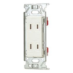 JEC-BN-55-PW [J・WIDE SLIM/J・WIDE/ニューマイルドビー/NKシリーズ 埋込ダブルコンセント ピュアホワイト 1個入]