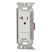 JEC-BN-ITGE-PW [J・WIDE SLIM/J・WIDE/ニューマイルドビー/NKシリーズ 埋込アースターミナル付15A/20A兼用コンセント 125V ピュアホワイト 1個入]