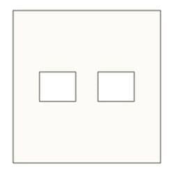 NKP-1UF-2-PW [NKシリーズ プレート 2連用 1コ穴×2 ピュアホワイト 1個入]