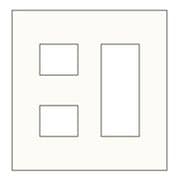 NKP-2+3UF-PW [NKシリーズ プレート 2連用 2コ+3コ穴 ピュアホワイト 1個入]