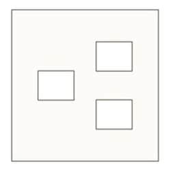 NKP-1+2UF-PW [NKシリーズ プレート 2連用 1コ+2コ穴 ピュアホワイト 1個入]