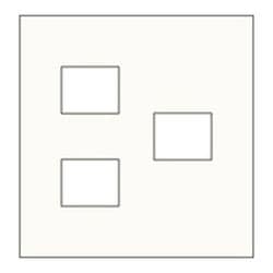 NKP-2+1UF-PW [NKシリーズ プレート 2連用 2コ+1コ穴 ピュアホワイト 1個入]