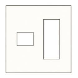 NKP-1+3UF-PW [NKシリーズ プレート 2連用 1コ+3コ穴 ピュアホワイト 1個入]