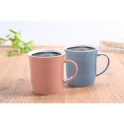 波佐見焼 二重構造マグカップ 2色組（ピンク・水色）