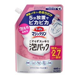 トイレマジックリン こすらずスッキリ泡パック ホワイトフローラルの香り 詰め替え 660ml [トイレ用洗剤]